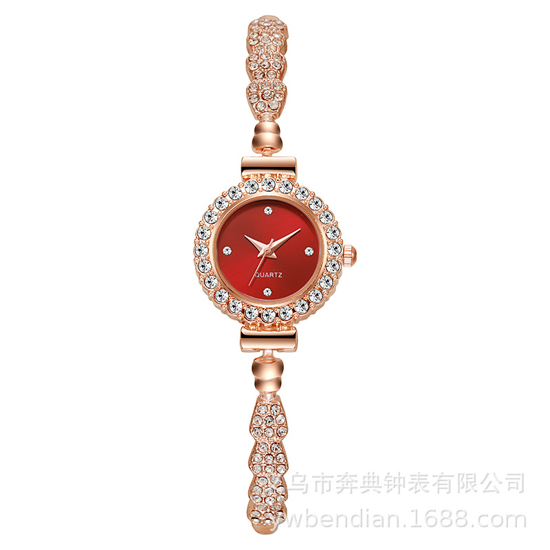 Picture of New women's quartz watch rhinestone women's watch small dial slim bracelet free adjustment jewelry quartz watch in stock