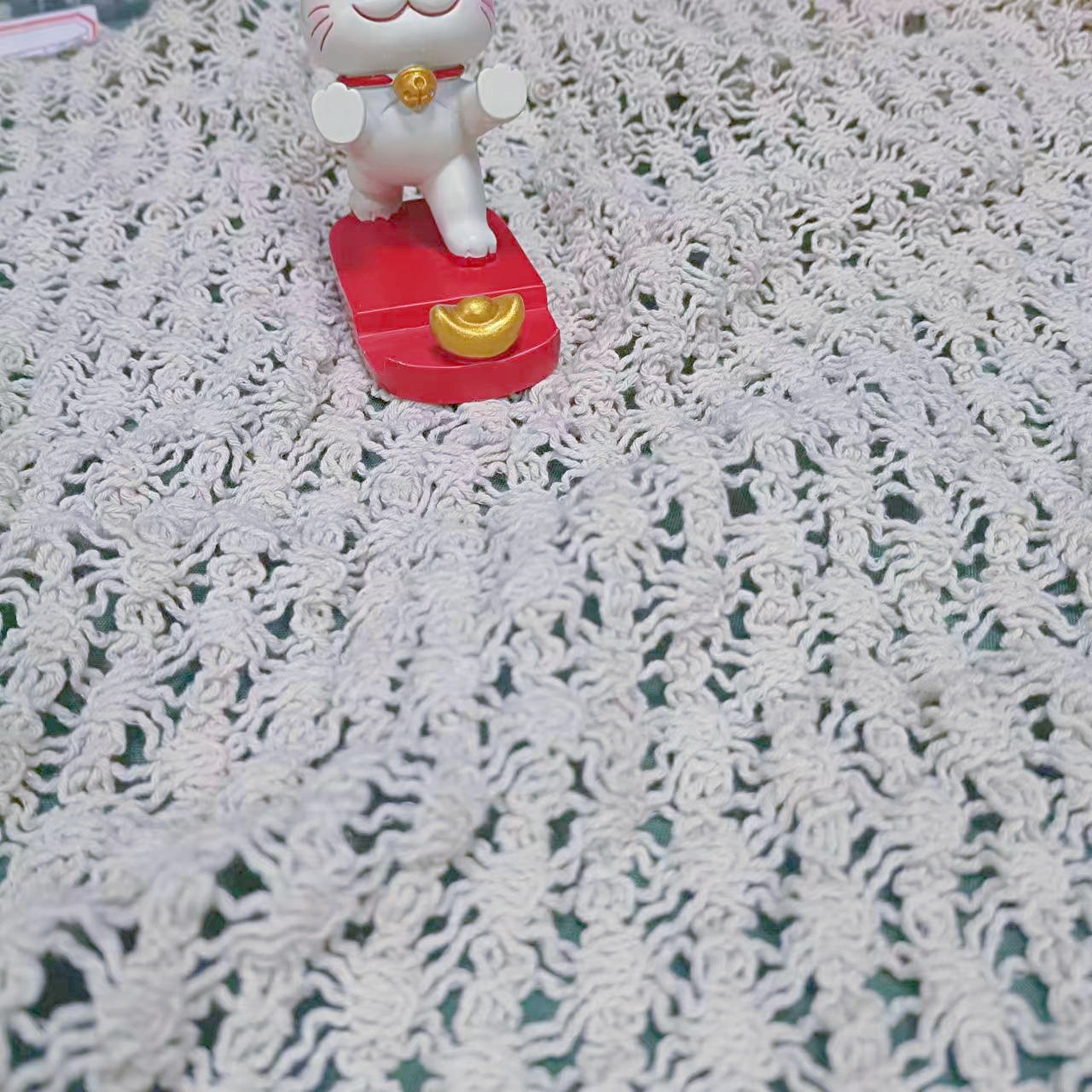 Water soluble coarse cotton fabric new hollow ribbon embroidery rice flower clothing accessories 110CM lace wide fabric