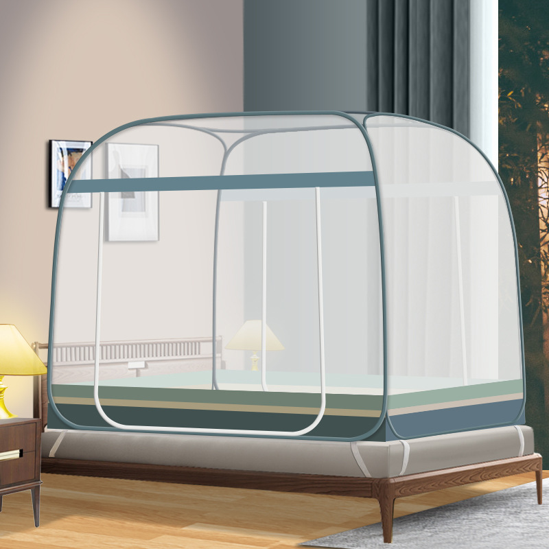 Picture of Yurt mosquito net installation-free cross-border household dormitory foldable zipper dustproof bottomless manufacturers foreign trade wholesale