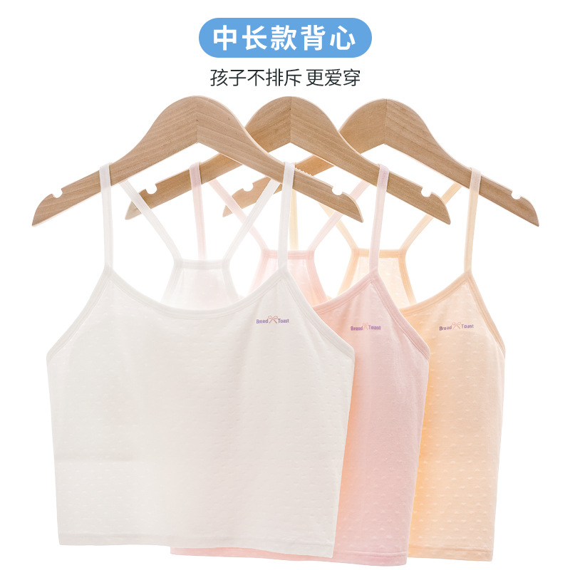 Picture of Girls' developmental teenage bra without steel ring tube top wholesale girls puberty vest students underwear girls