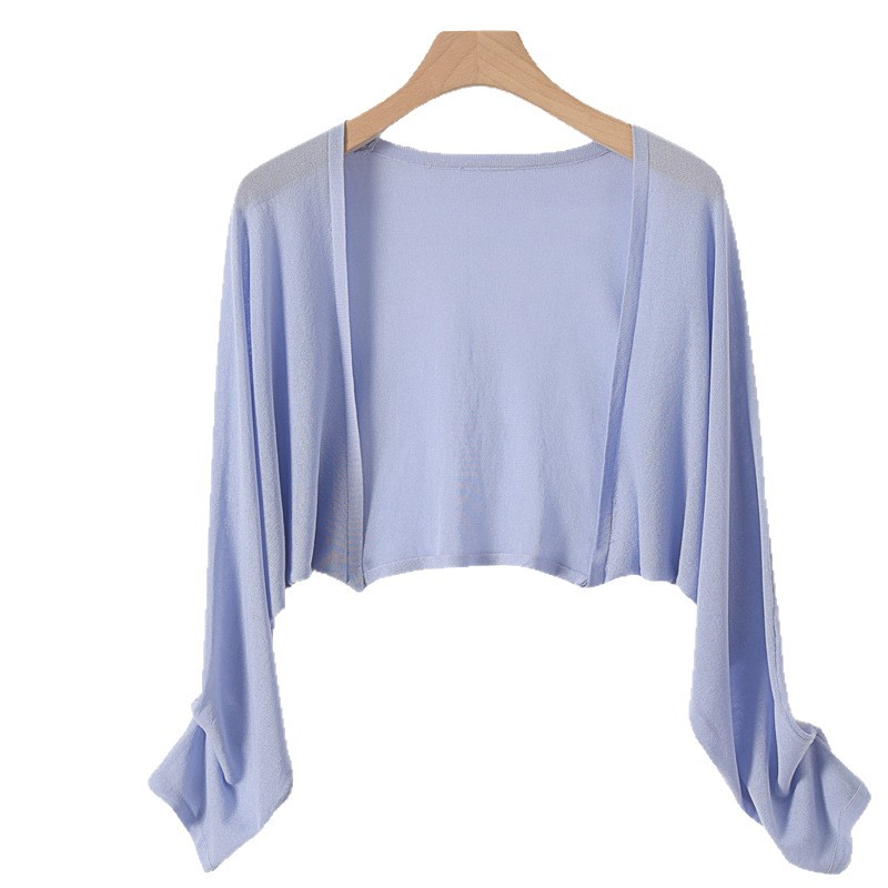 Picture of Cross-Border Summer Ice Silk White Blouse Plus Size Top with Sun Protection Shirt Thin Jacket Sun Protection Clothing Air-Conditioned Shirt Women Summer