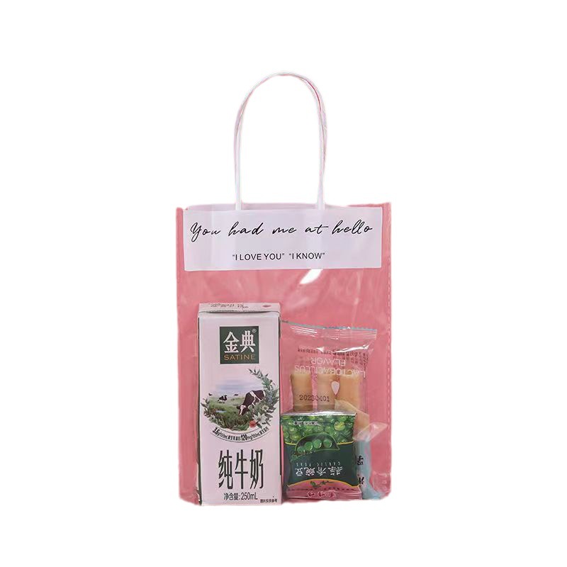 Picture of Ins Transparent Handbag Gift Bag Small Funny Gift Bag Jewelry Bag Plaster Doll Handbag Souvenir