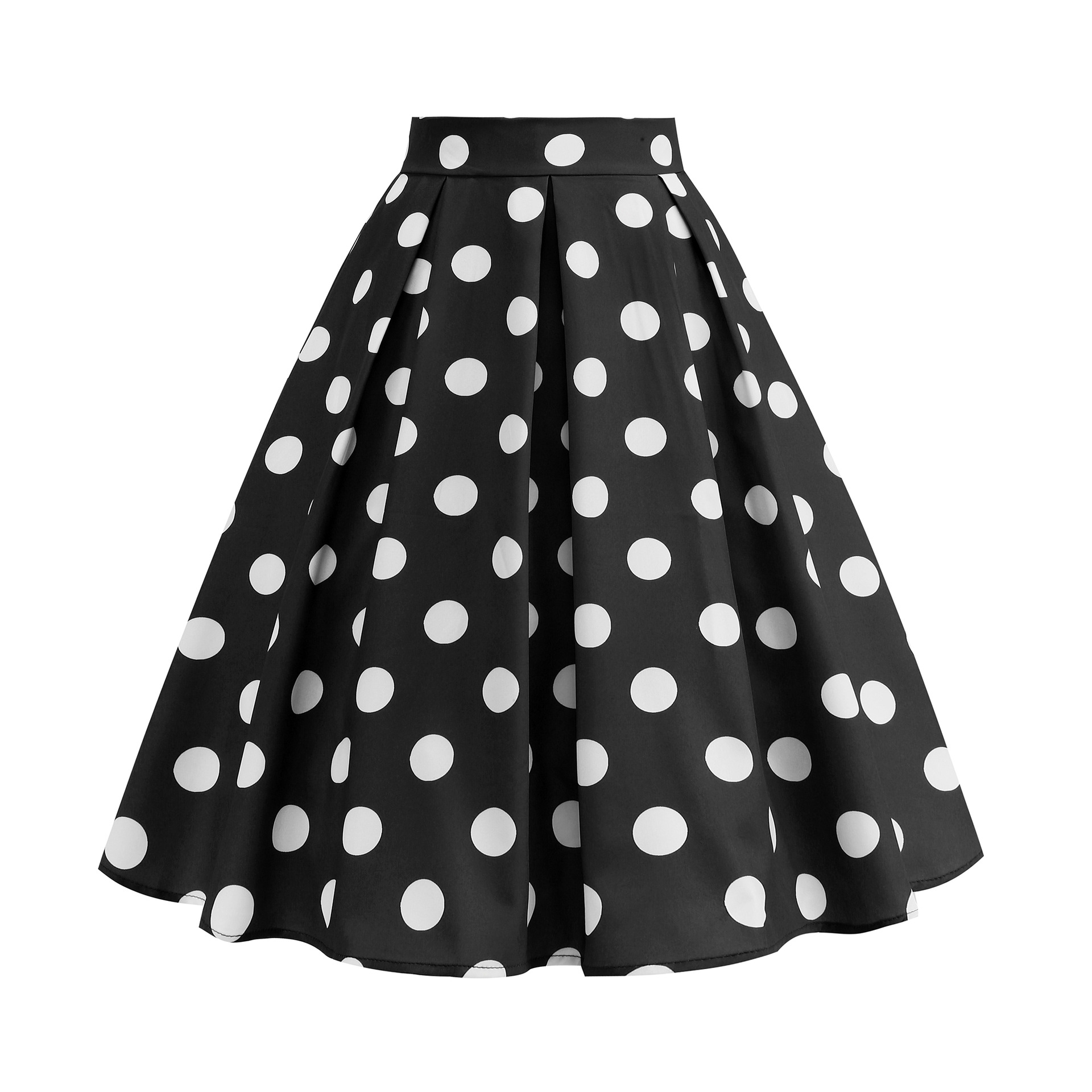Cross-border foreign trade Europe and the United States wave point skirt waist cute sweet big swing A- line skirt