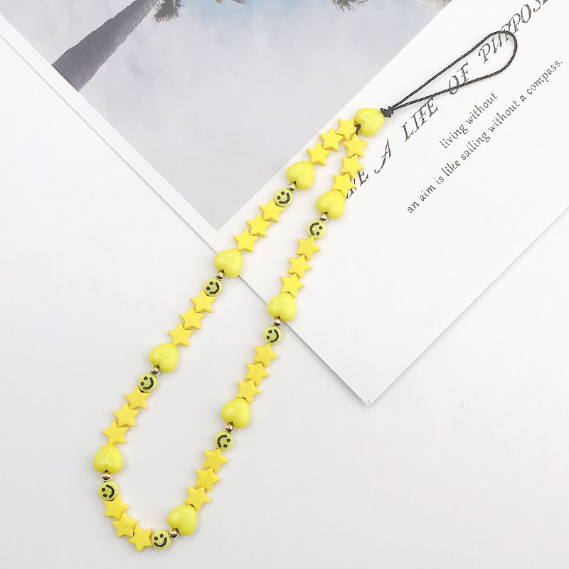Picture of New soft pottery fruit series mobile phone chain diy mobile phone case acrylic five-pointed star mobile phone chain collection trend