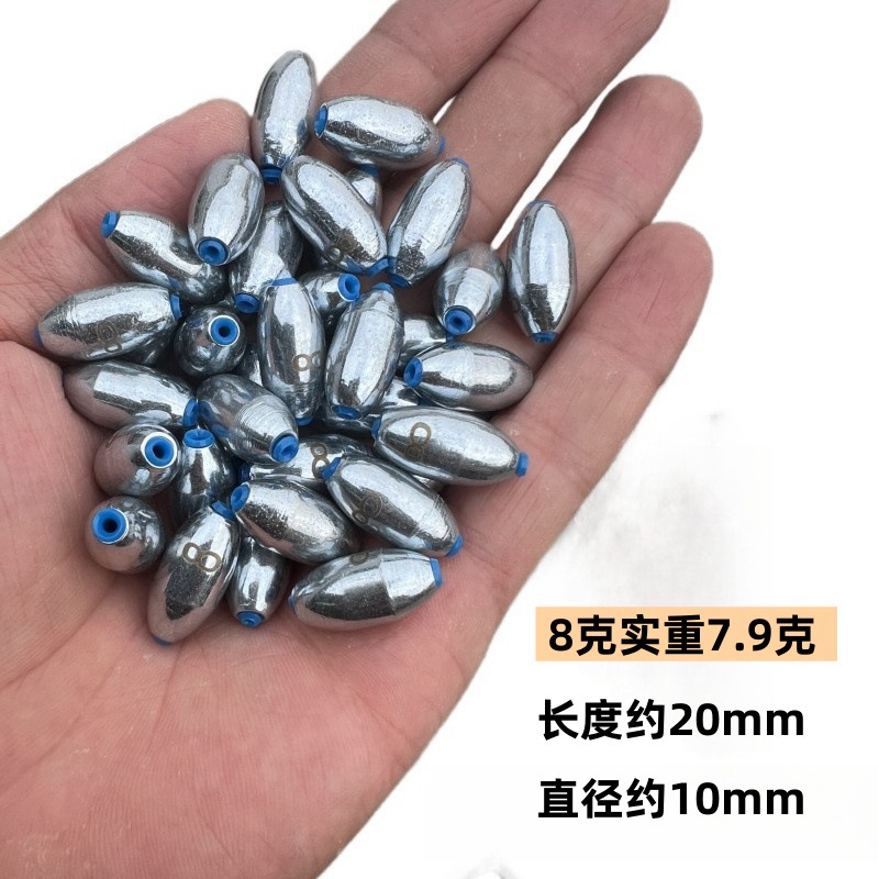 Picture of Egg-shaped plastic heart lead pendant plastic heart olive lead plastic heart pendant sea Rod raft fishing lead pendant fishing gear lead pendant