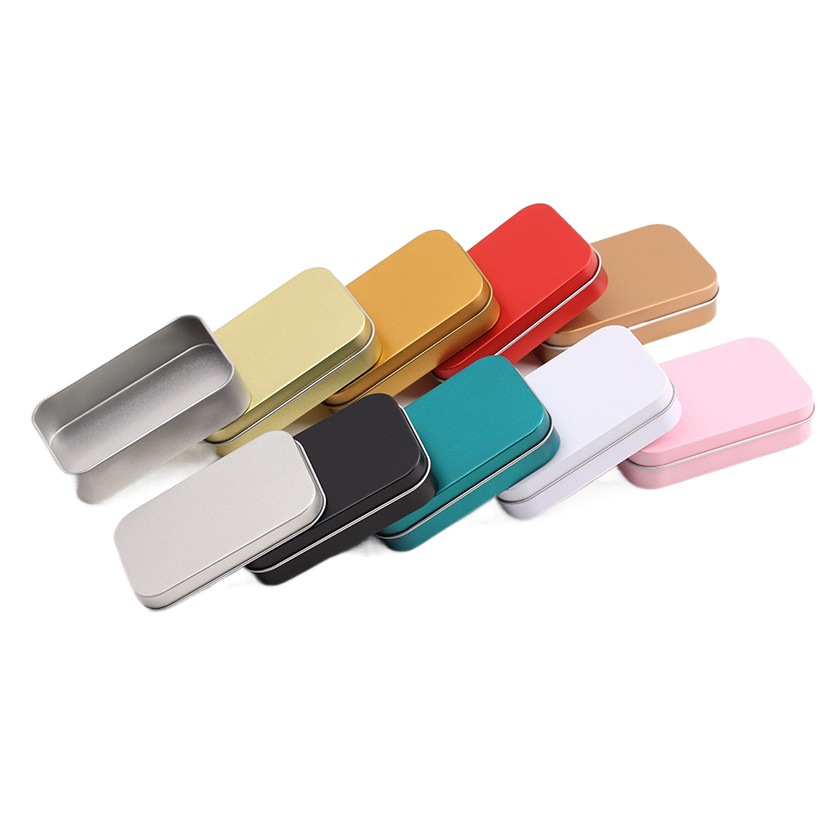 Iron Box in Stock Tinplate Box Packaging Universal Dice Poker Rectangular Iron Box Storage Can Be Printed with Silk Uv Lining