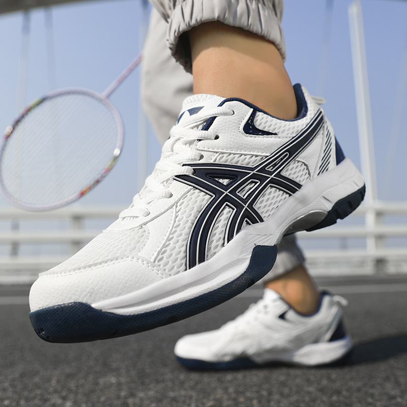 Youth Mesh Breathable Shock-Absorbing Wear-Resistant Professional Badminton Shoes for Men and Women Versatile Ultra-Light Non-Slip Couple Sports Shoes