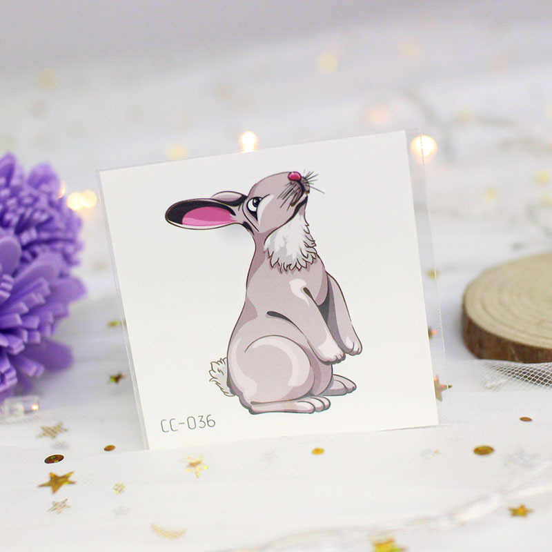 Picture of Cat and Dog Tattoo Stickers Waterproof Girls/Kidsren Cute Little Stickers Cartoon Animal Pet Tattoo Stickers