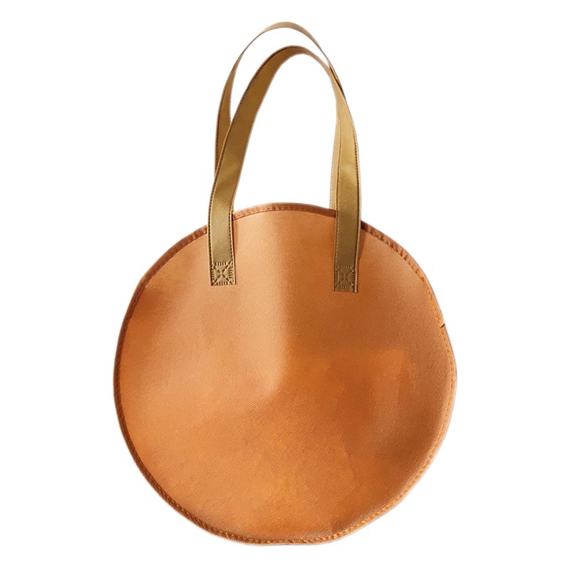New Non-Woven Handbag Round Bag Ready-Made Children's Clothing Store Fashionable Cute Exquisite Shopping Bag with Printable Logo