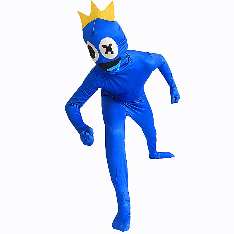 Rainbow Friends cos Clothes Blue Little Monster Costume Boomsuit Halloween ROBLOX Games Siameses