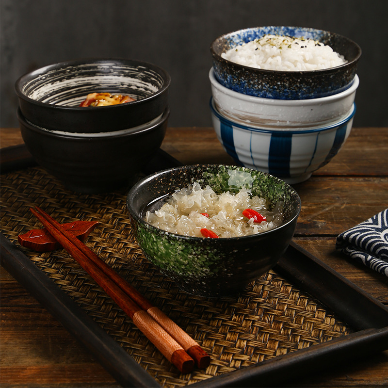 Picture of Wholesale Japanese ceramic bowl 4.5 inch 5 inch rice bowl creative day tableware household commercial soup bowl restaurant table