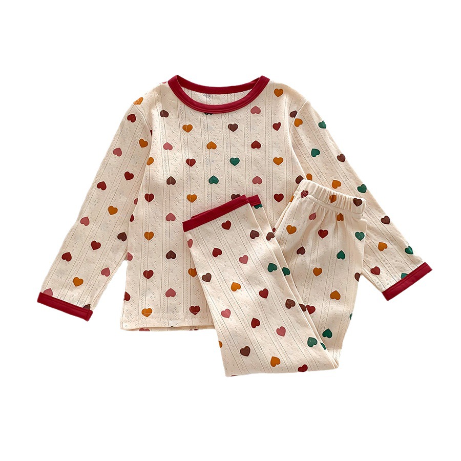 Picture of Autumn Children's Home Clothes South Korea Children's Pajamas suit Boys and Girls Autumn Clothes Autumn Trousers Baby Cotton Pajamas