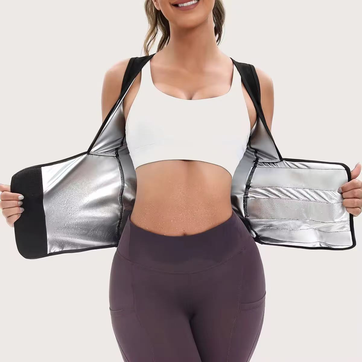 Picture of Cross-border shaping belly shaping clothes Men's Fitness sweat-breaking short sleeve sports running sweat-breaking clothes beer belly round neck short sleeve wholesale