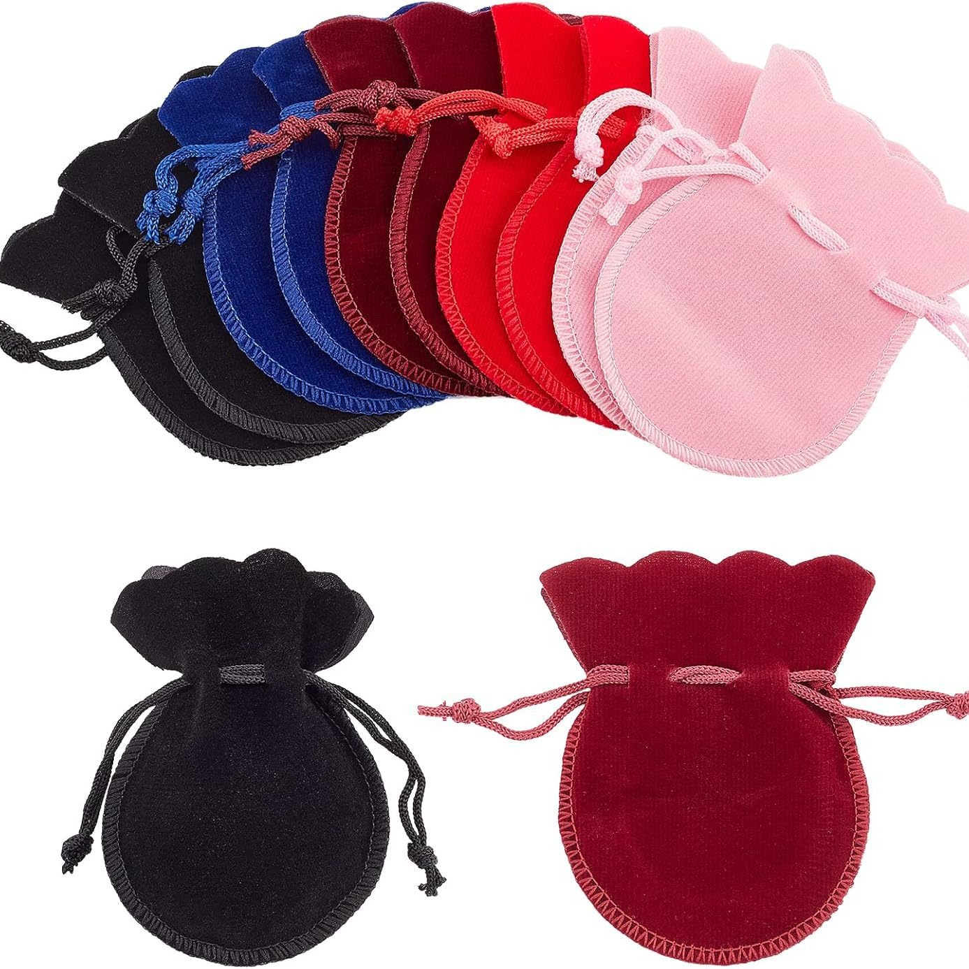 Gourd-Shaped Drawstring Flap Pocket Pants Jewelry Bag Candy Packaging Bag Wedding Party Gift Jewelry Velvet Bag Velvet Storage Bag