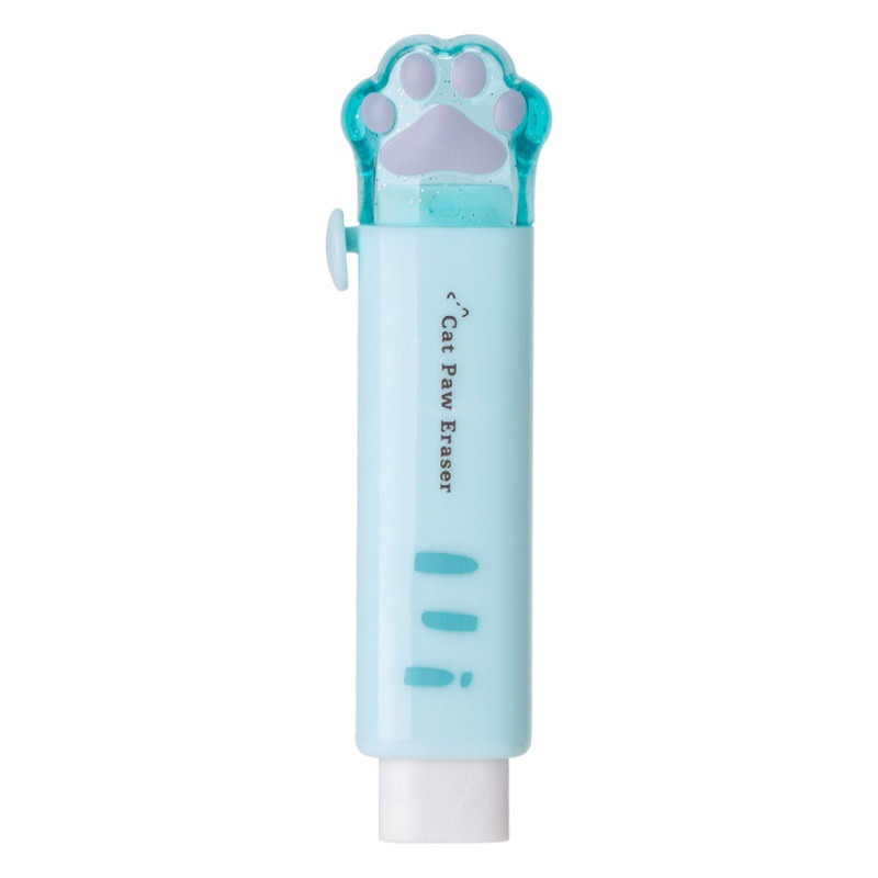 Cute cat claw eraser cartoon shape push-pull pen-shaped eraser student children school supplies creative stationery