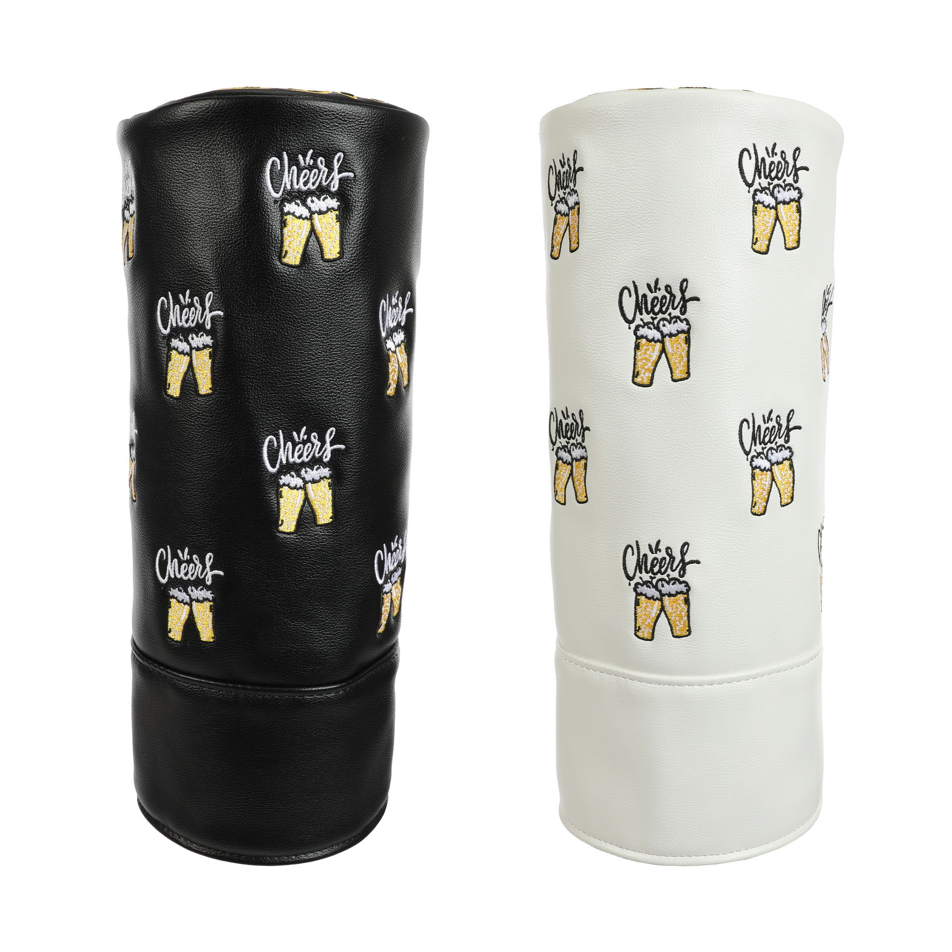 Picture of New Cross-Border Factory Pu Cylindrical Embroidered Wooden Club Cover Golf Head Cover