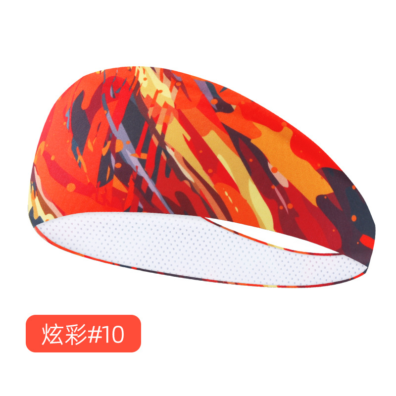 Picture of Summer Colorful Sports Hair Band Women's Anti-sweat Absorbing Non-slip Headband Running Sports Yoga Fitness Elastic Hair Band