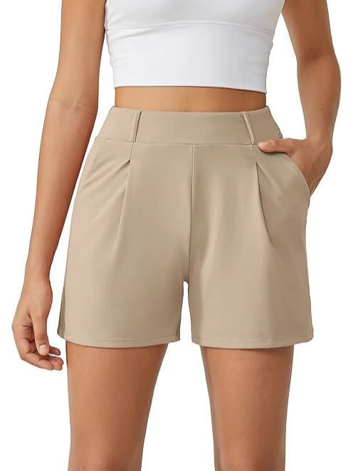 Picture of 2025 Amazon Women's Shorts Fashionable High Waist Casual Easiest for Match Summer with Pockets Fitness Sports Yoga