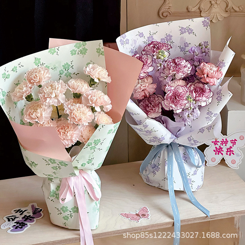 Zhuo fiber flower material spring floral bag floral paper 8 silk mattes film waterproof paper bouquet floral material flower wrapping paper