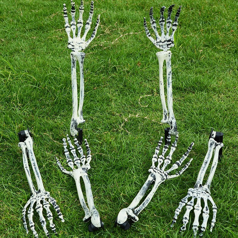 Halloween Decorations Simulated Hand Bones and Skeletons Halloween Courtyard Ghost Hand Bones Plastic Decoration Props