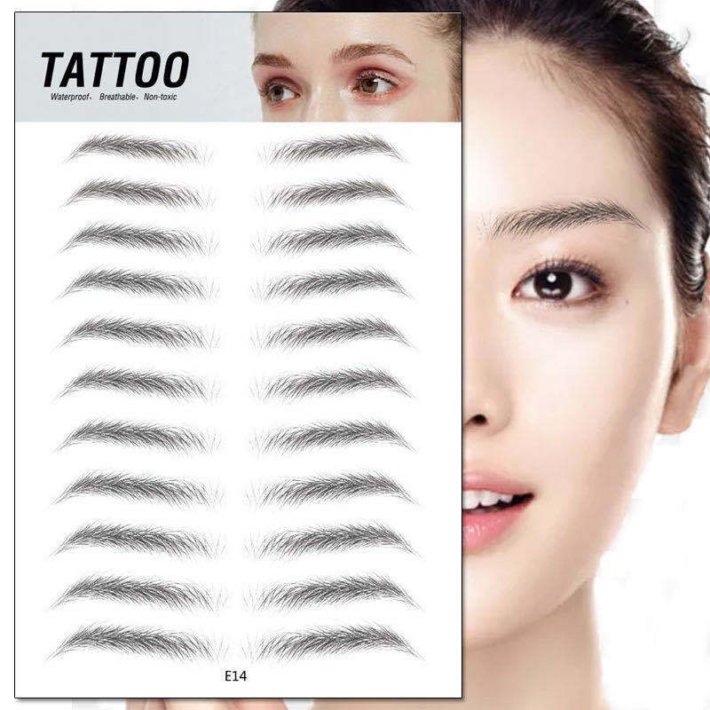Picture of 3D Bionic Tattoo Stickers Wholesale Men and Women Semi-Permanent Waterproof Long-Lasting Simulated Eyebrow Tattoo Embroidery Lazy Eyebrow Thrush Artifact