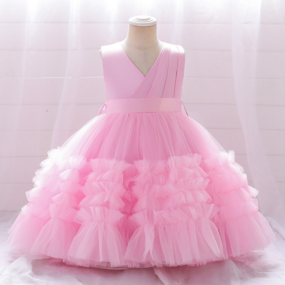 Picture of European and American New Spot Infant Girl Dress Skirt Multi-Layer Mesh Cake Tutu Skirt Baby One-Year-Old Princess Dress