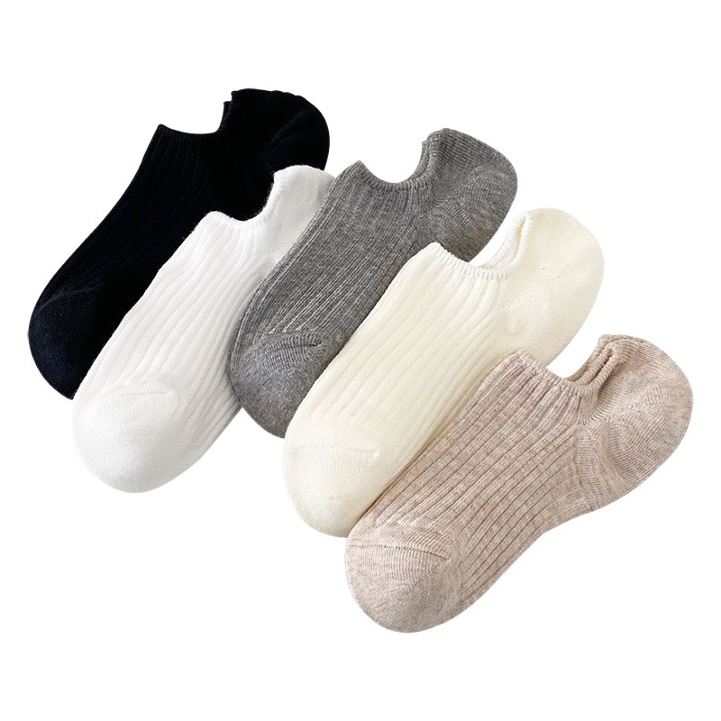 Socks women's ankle socks short spring and summer thin pure cotton low-cut socks non-slip non-slip heel summer invisible socks wholesale