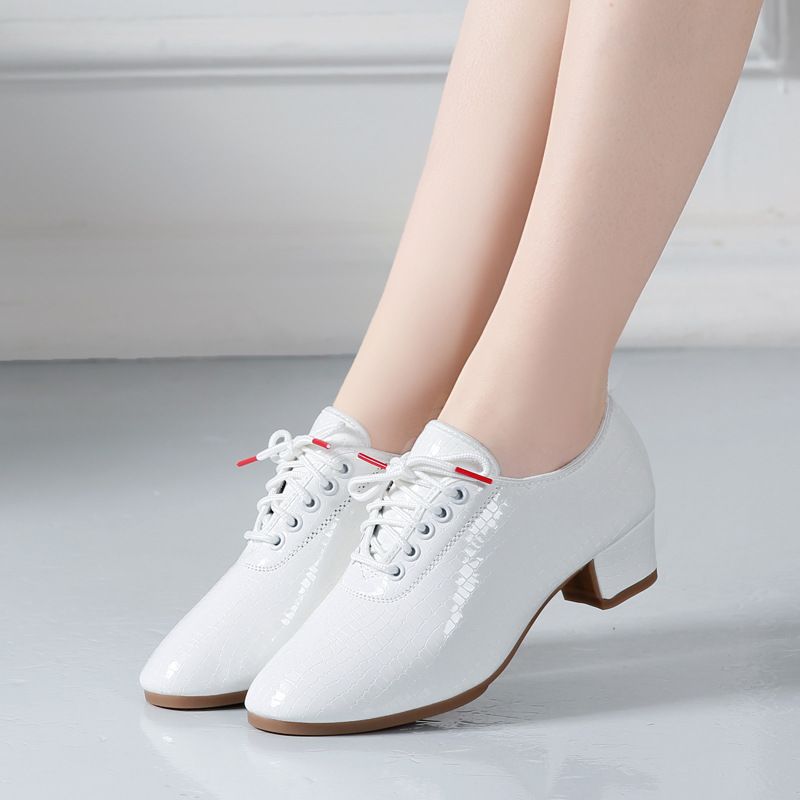 New White Stone Pattern Summer New Style Dance Shoes Women's Square Dance Shoes Dancing Shoes Soft Sole Square Dance