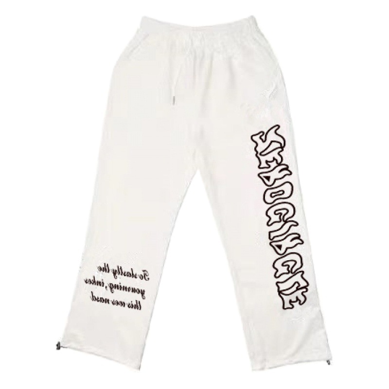Foreign trade American jazz dance pants women's high waist loose wide leg advanced printed drawstring casual pants hip hop sweatpants fashion