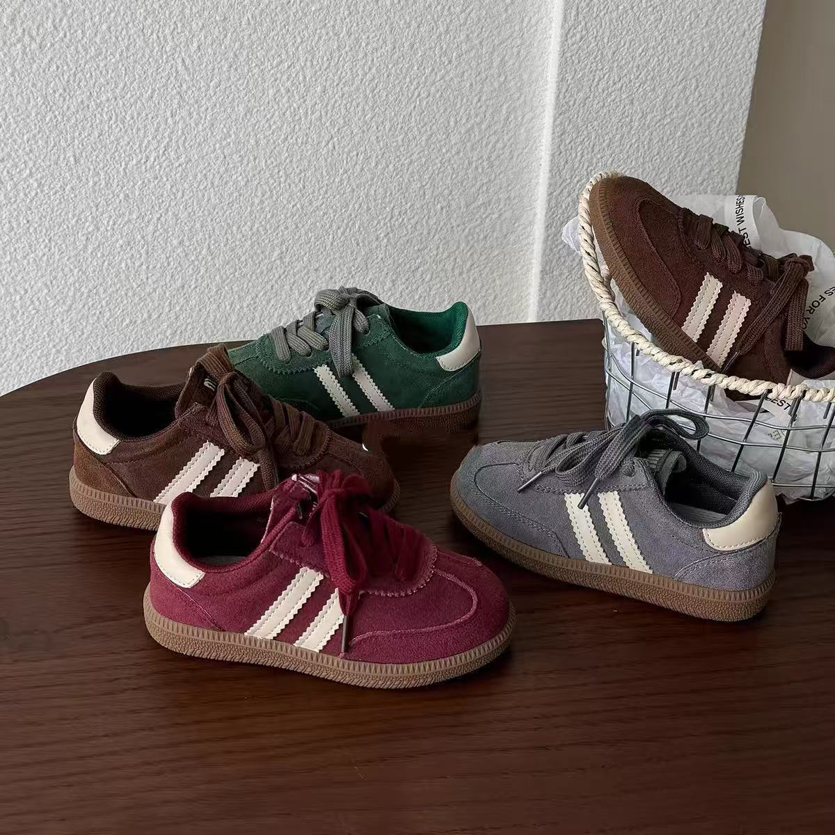 Aishang Mengtong Shoes 2025 Spring New Suede Soft Sole Casual Sneakers Boys' Casual Training Shoes Trend