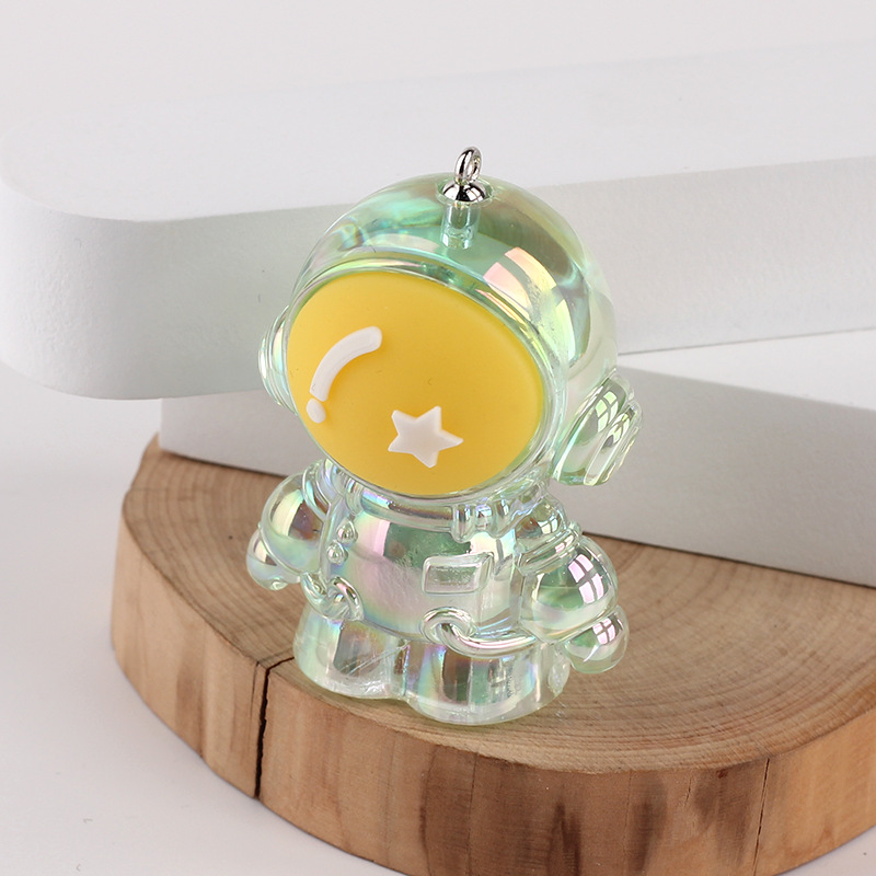 Picture of Electroplating colorful cartoon cute astronaut pencil sharpener pendant DIY astronaut key chain stationery accessories
