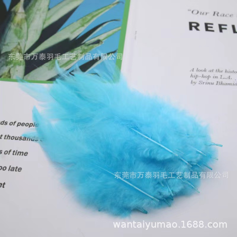 Factory spot supply white male chicken feather dream catcher feather diy accessories decorative colored Feather white pointed hair