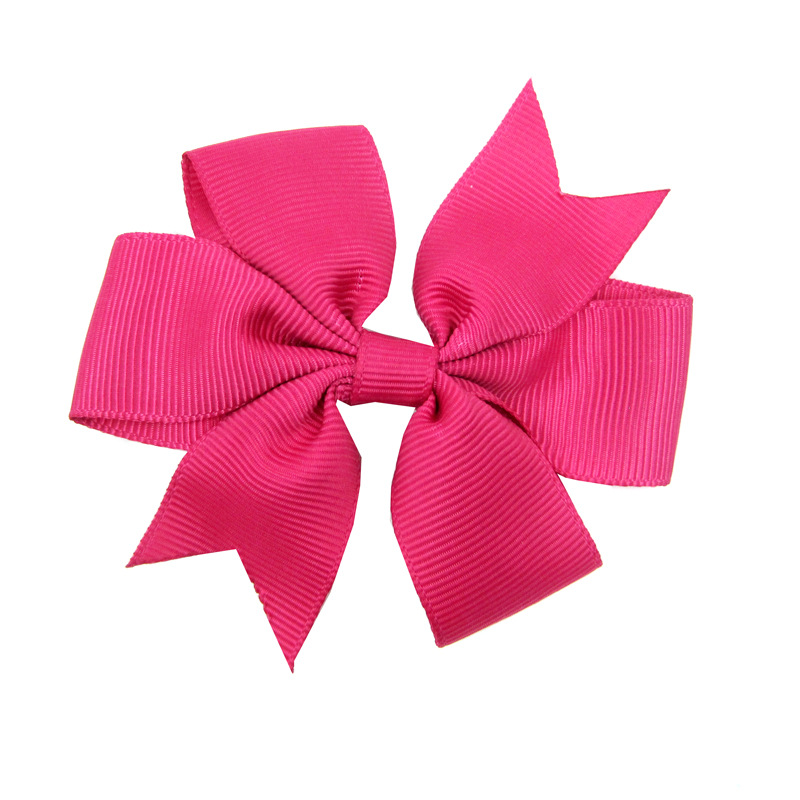 Picture of European and American New Kidsren's Hairpins 8cm Swallowtail Bow Hairpin V-Shaped Ribbed with Bow Hair Accessories Head Flower