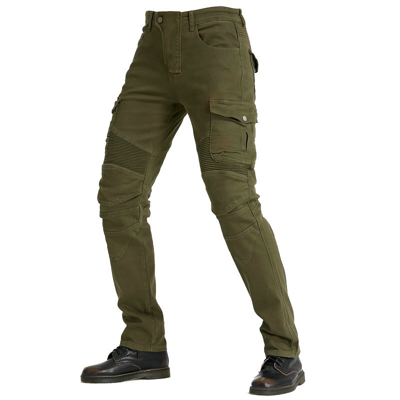 Picture of New Motorcycle Pants, Four-Season Casual Pants, Slim Black Cargo Pants, Motorcycle Cycling Jeans, Men's Multi-Bag