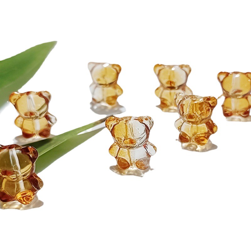 Hope letter hug bear loose beads bracelet jewelry accessories DIY hairpin accessories Czech glass jewelry accessories