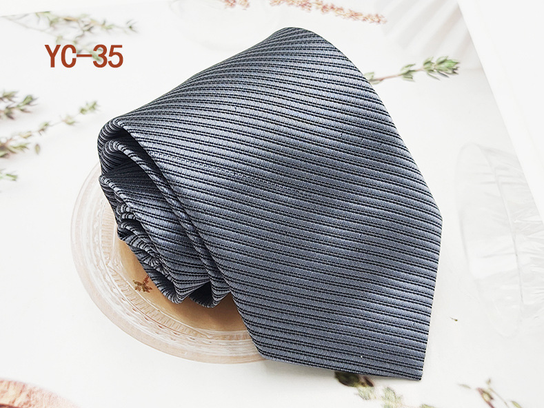 Picture of Business Casual Men's Tie Polyester Silk Twill Black Red Suit Accessories 8cm Hand Tie Solid Color Tie