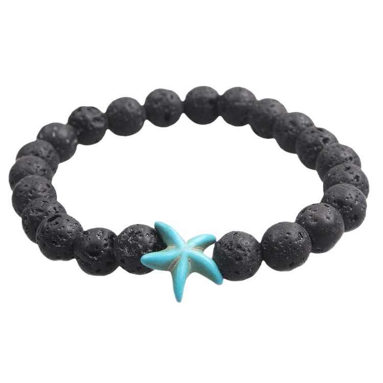 Picture of Zhou Lianfa 10 European and American Cross-border Bohemian Style Foreign Trade Starfish Tiger Eye Volcanic Stone Bracelet Summer Bracelet