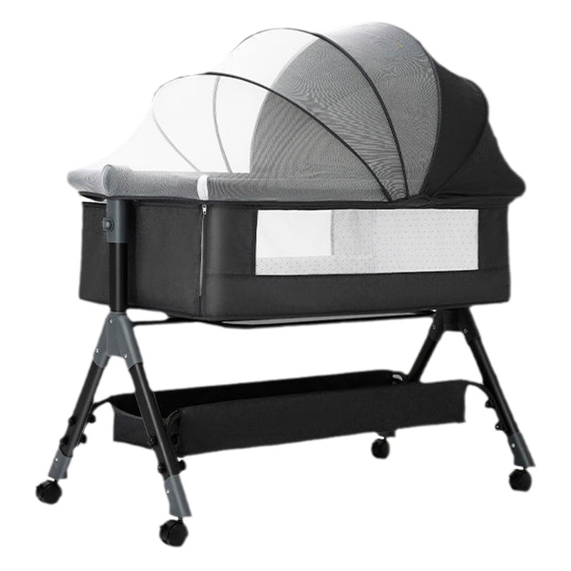 Wholesale baby crib newborn bedside bed splicing big bed baby bb cradle bed can move foldable children's bed