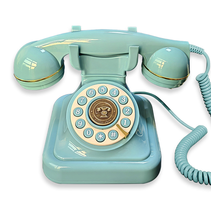 Picture of Cross-border European retro plug-in telephone household fixed wired landline antique decorative office telephone