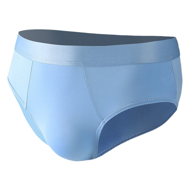 Men's Ice Silk Underwear Men's Briefs U-convex Summer Thin Low Waist Underpants Men's Personalized Breathable Underpants