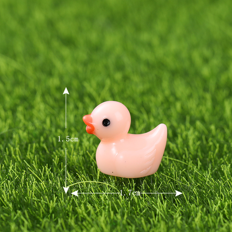 Picture of Little Yellow Duck doll pendant Moss micro landscape decoration creative ornaments mini little duck resin crafts