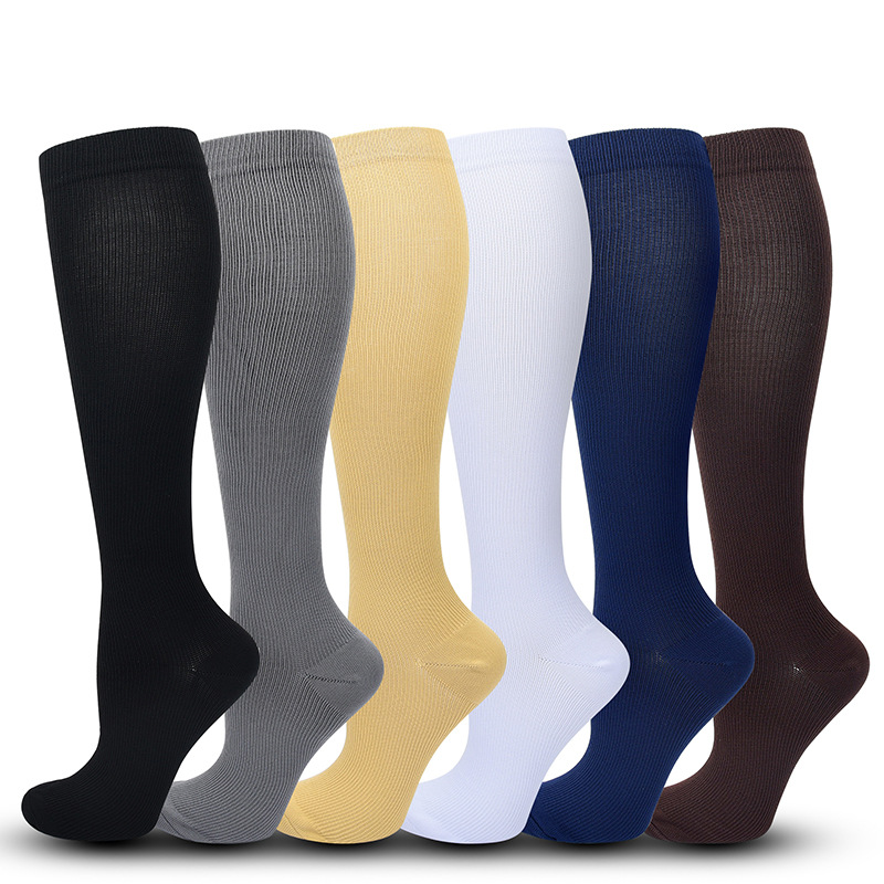 Picture of Solid Color Sports Compression Socks Anti-flexure Compression Socks Running Stretch Socks Suitable for Nurse Wrap Calf