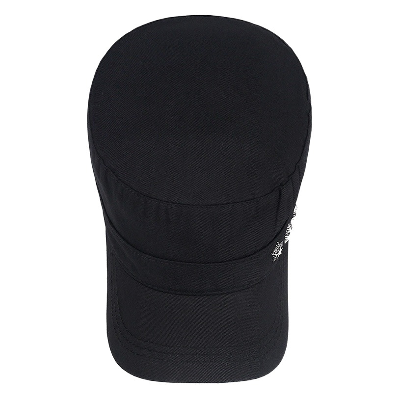 Spring and Autumn New Copper Standard Metal Five-Star Flat Top Hat Men's Casual Adjustable Sun Hat Cotton Duck Tongue Hat