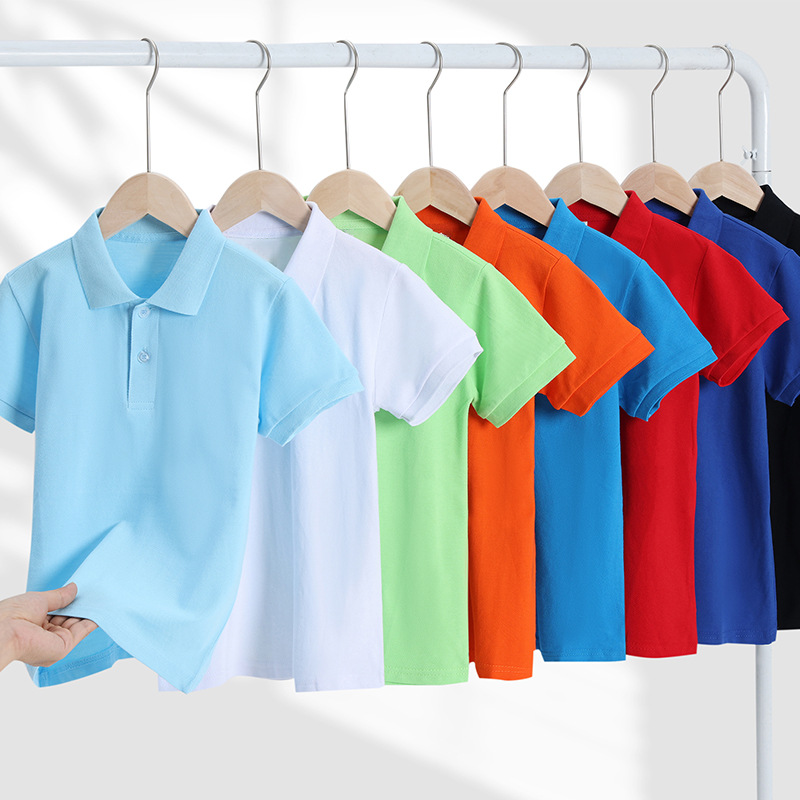 Picture of Children's Polo Shirts with Custom Printing for Kindergarten Class Uniforms, School Uniforms, Parent-Child Sports T-Shirts with Logo Printing for Parent-Child Activities