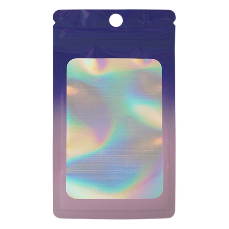 New Gradient Color Digital Accessories Jewelry Bone Bag Frosted Laser Yin and Yang Bag Candy Snack Packaging Bag Wholesale