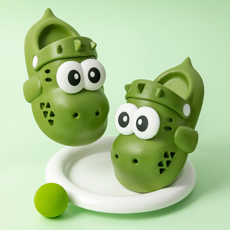 Picture of Dinosaur cute children's slippers boys and girls summer indoor and outdoor wear non-slip wear-resistant home slippers hole shoes cute