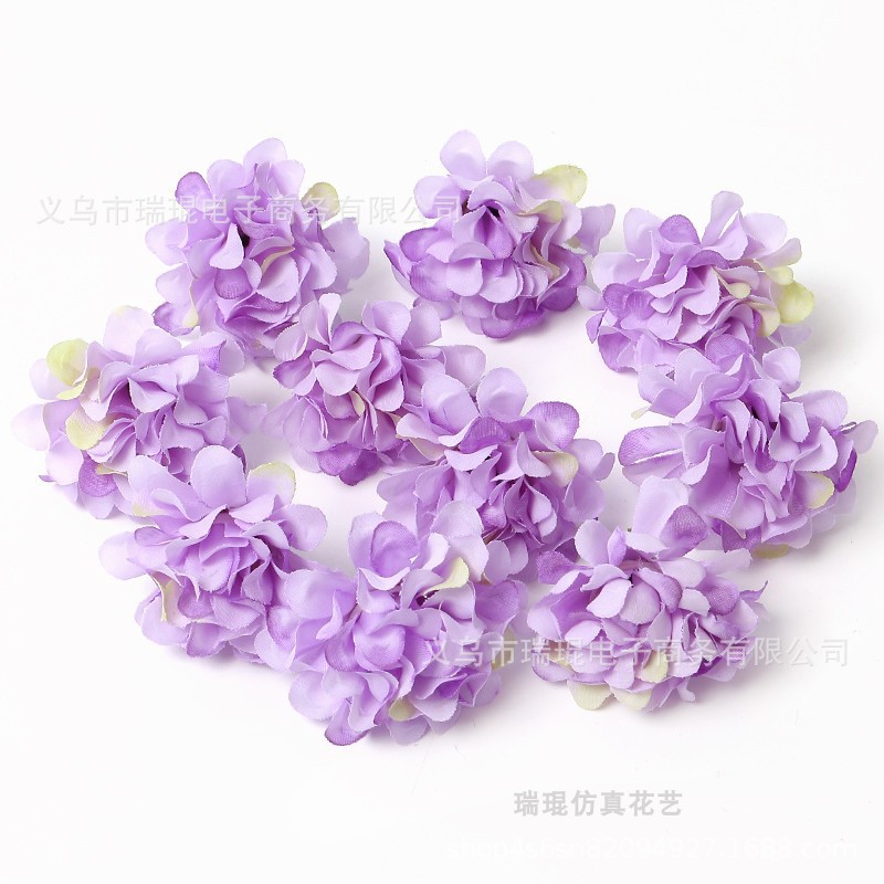 Picture of Purple artificial flower artificial flower silk flower diy handmade wreath headdress hair accessories wedding set
