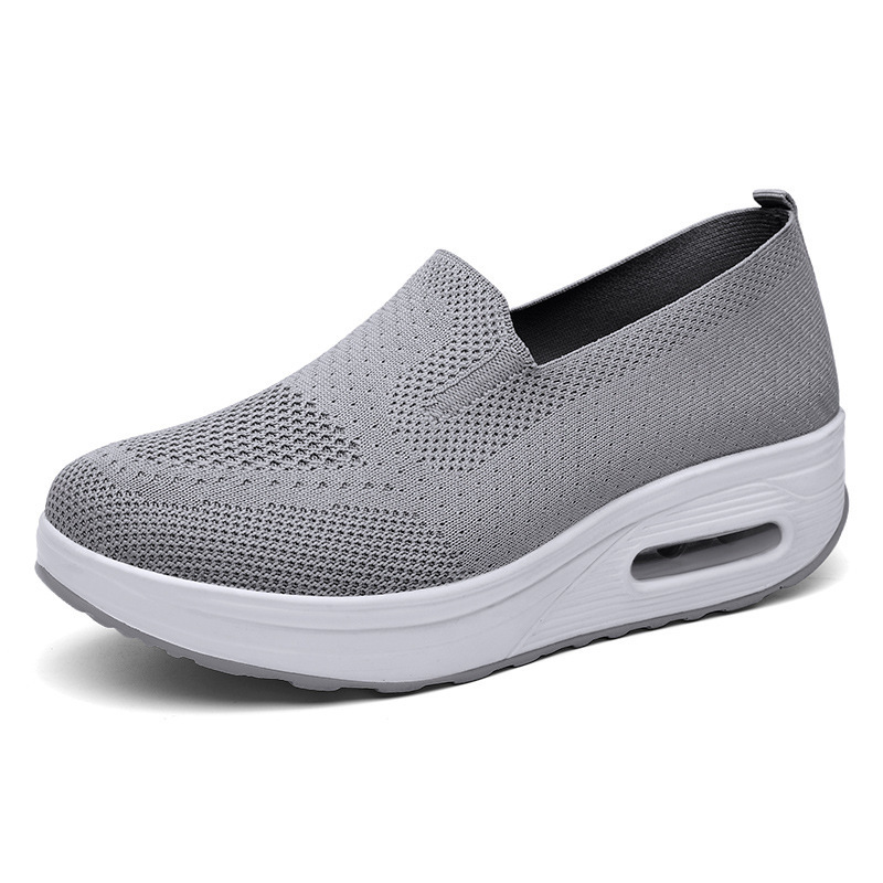 Picture of Foreign Trade 2025 Large Size Women's Shoes Pure Color Breathable Fly Woven Shoes One-Leg Women's Sports Shoes Socks Casual Shoes
