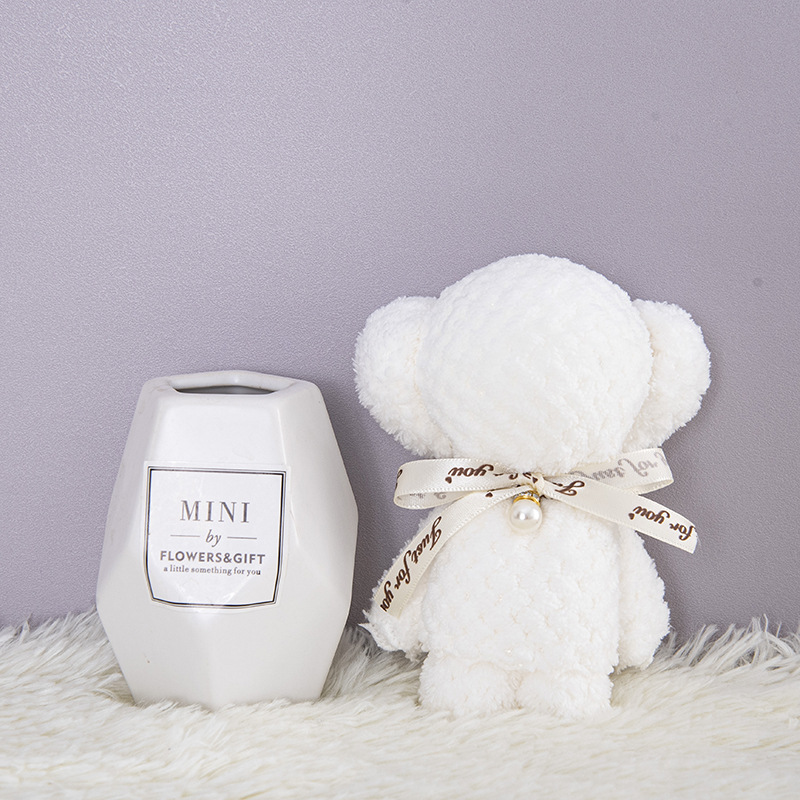 Picture of Coral Fleece Cute Bear Square Bridesmaid Best Man Accompanying Gift Opening Ceremony Shop Gift Pineapple Small Towel