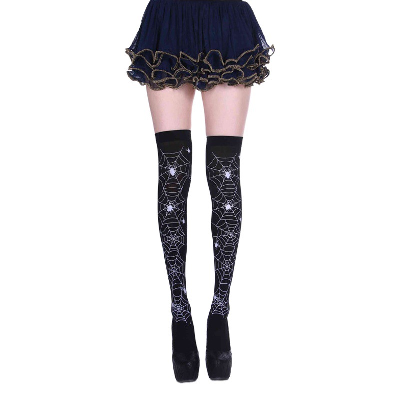 Cross long tube JK socks printed knee socks velvet material performance Cos stockings lolita lolita